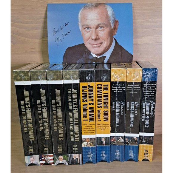 Johnny Carson Club The Tonight Show VHS Lot of 9 The Final Show Some Sealed - Picture 1 of 11